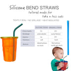 Cute Silicone Bendy Straws designed for take n toss cups. 100% Authentic, available at Curat Cart in India.