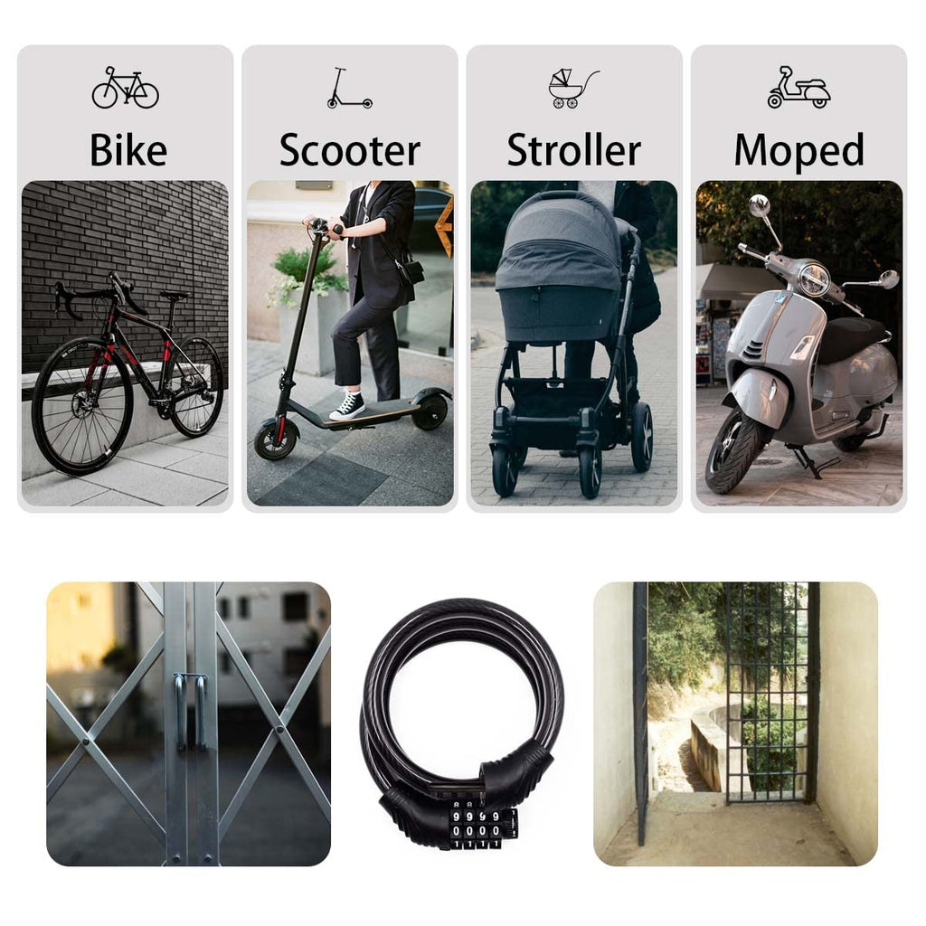 Secure your ride with the Revelook Bike Lock Cable Combination, perfect for daily use. Available at Curat Cart.