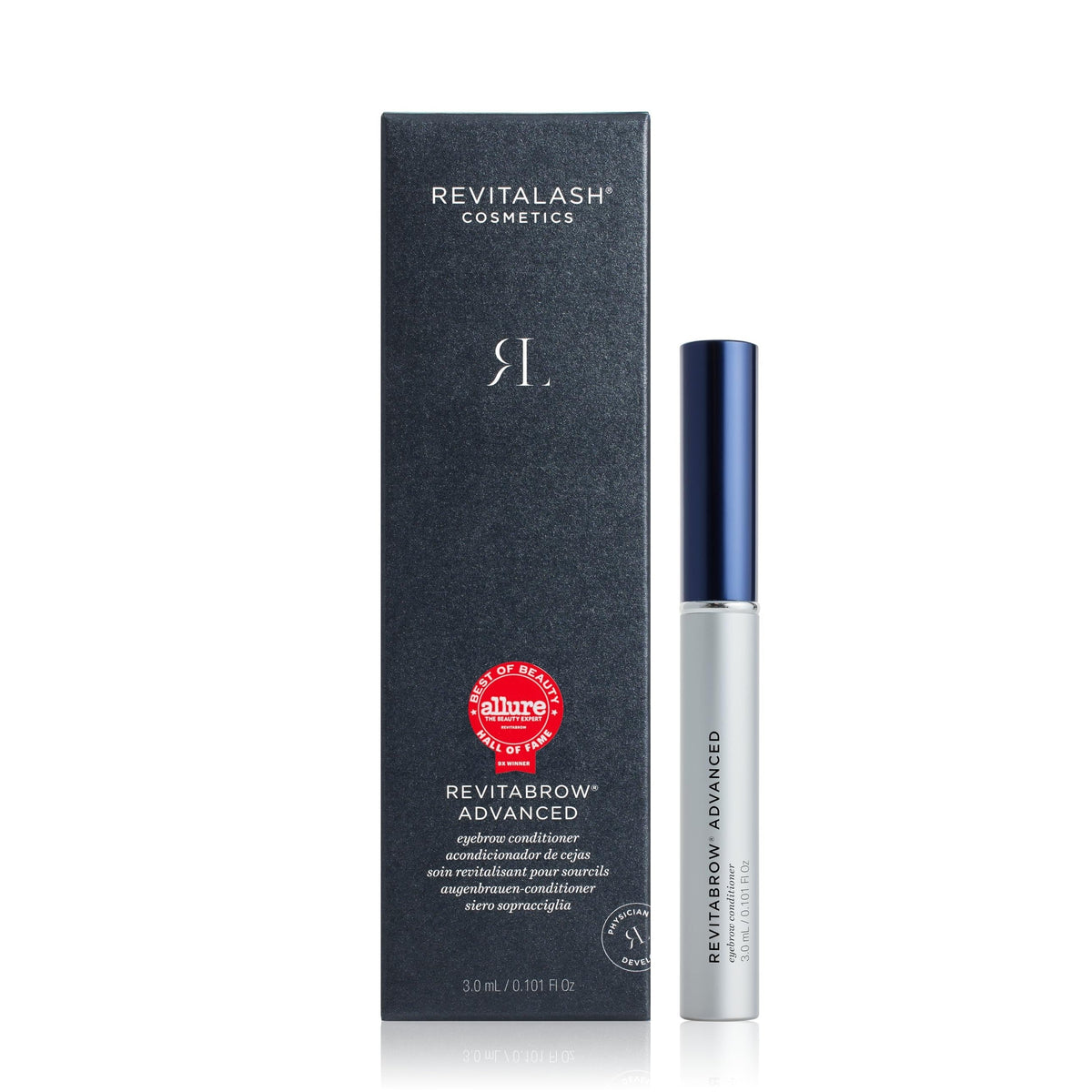 RevitaBrow Advanced eyebrow conditioner by RevitaLash Cosmetics, available online. Enhance your brows for a fuller look!