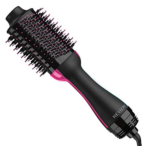 Discover the Revlon One Step Hair Dryer, a sleek styling tool with a unique brush design for effortless hair drying and styling.