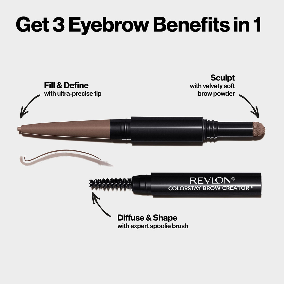 Experience the Revlon ColorStay Brow Creator, offering three eyebrow benefits in one. Specially curated by Curat Cart for Indian consumers.