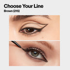 High-definition eyeliner in Brown (215), showcasing precision application for bold, defined lines. Ideal for eye makeup enthusiasts.
