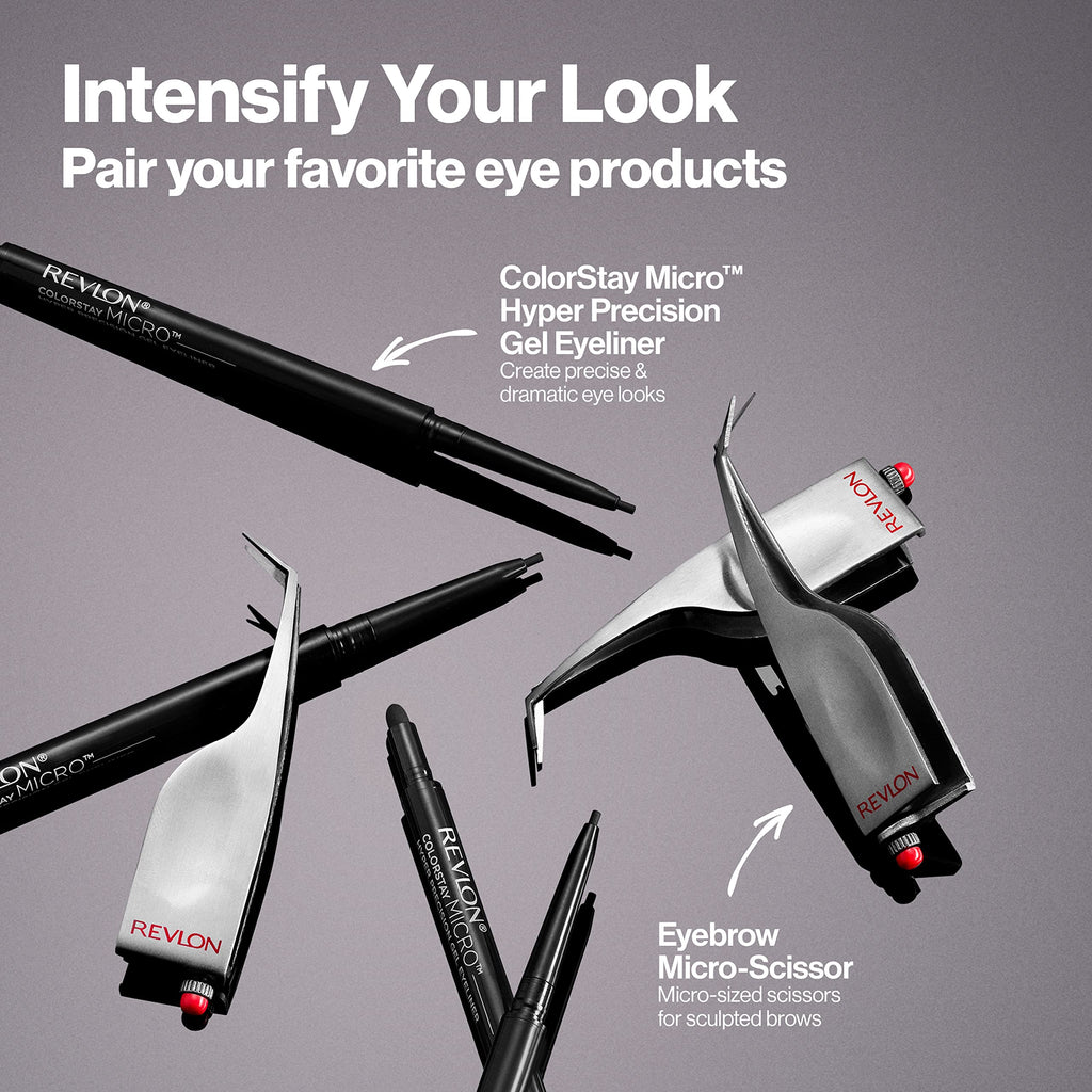 Revlon ColorStay Micro Hyper Precision Gel Eyeliner and eyebrow micro-scissor. Verified by CuratCart for quality and trust.
