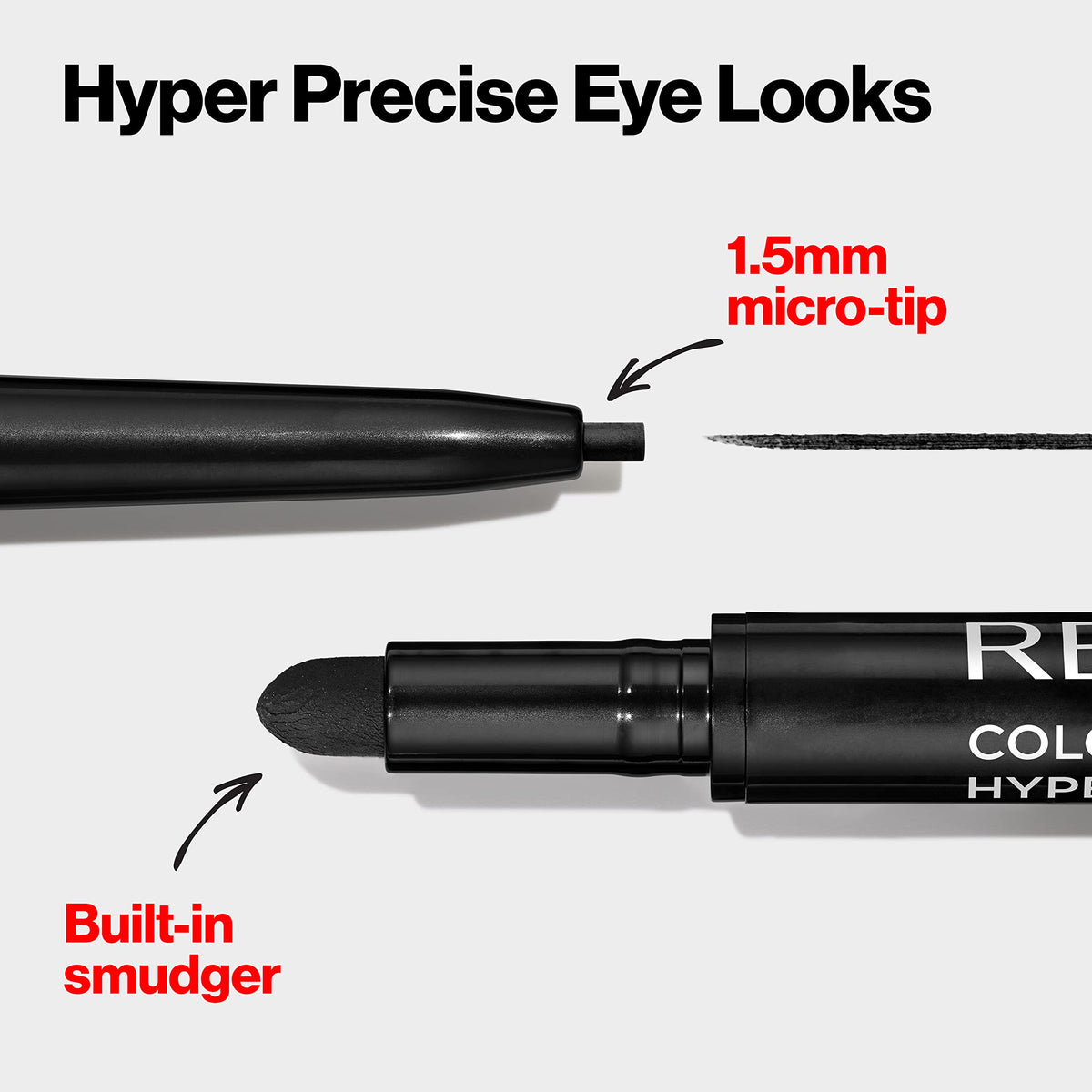 Revlon ColorStay Micro Hyper Precision G features a 1.5mm micro-tip and a built-in smudger for flawless eye looks. Verified by CuratCart.