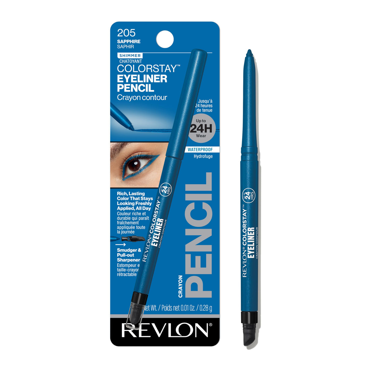 REVLON ColorStay Waterproof Eyeliner - Front Packaging & Bottle View | genuine imported stock available in India at Curat Car