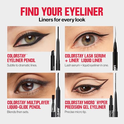 REVLON ColorStay Waterproof Eyeliner - Front Packaging & Bottle View | original imported packaging available on Curat Cart In