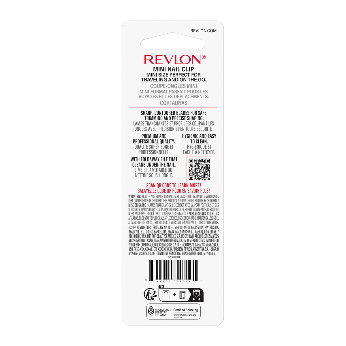 Premium imported Revlon Mini Nail Clipper, compact design for travel, sharp blades for precise cuts. Perfect for on-the-go grooming.