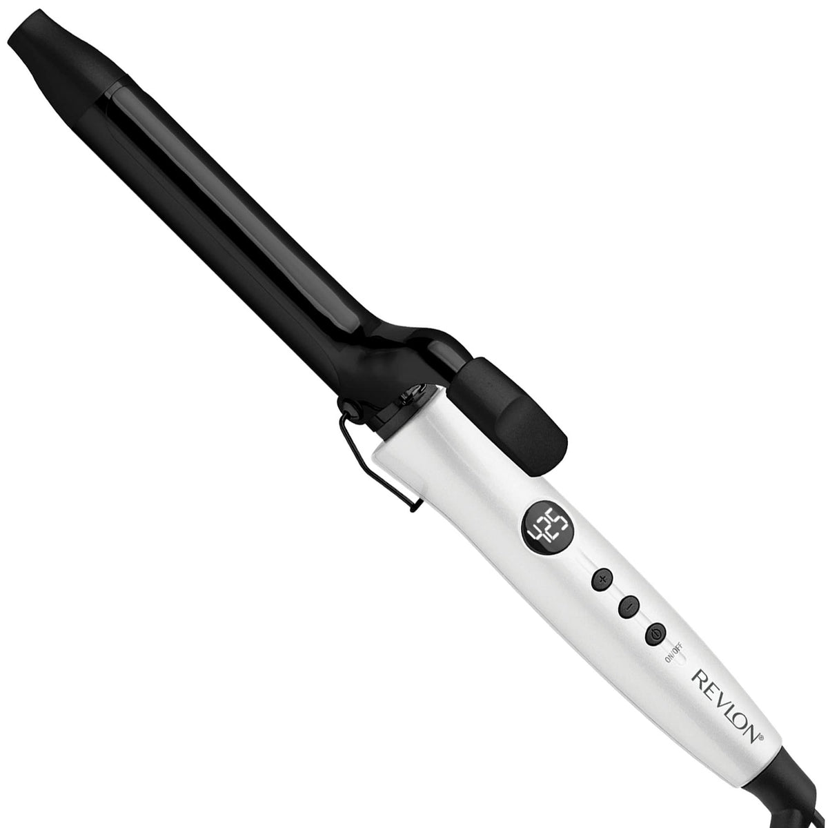 Discover the authentic Revlon Crystal Ceramic Curling Iron, featuring a digital temperature display for precise styling.
