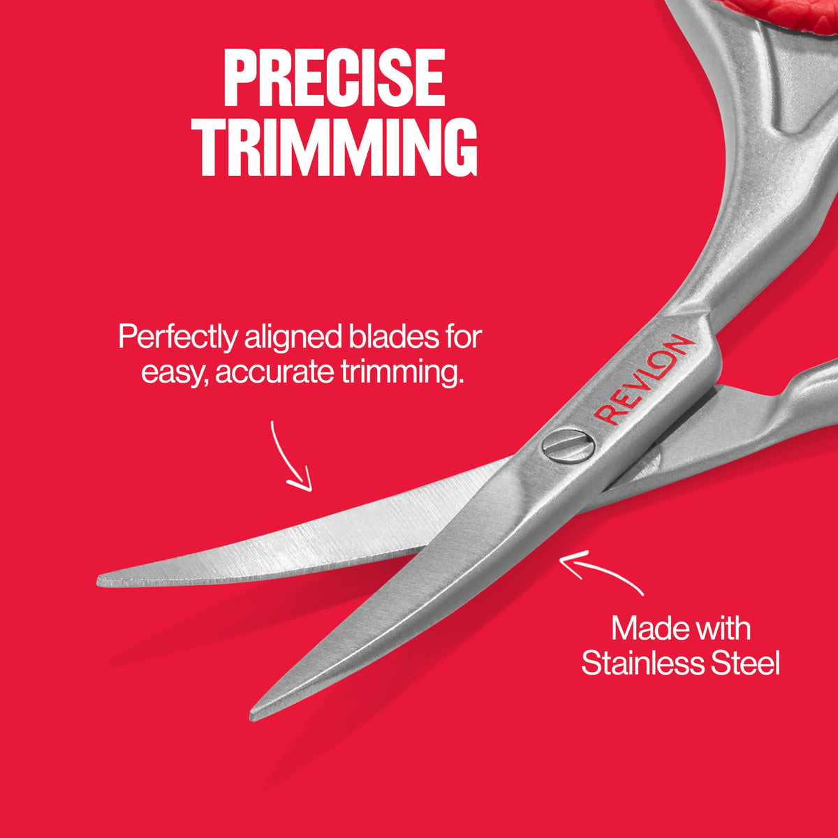 Revlon Cuticle Scissors ensure precise trimming with stainless steel blades, trusted by CuratCart for quality and performance.