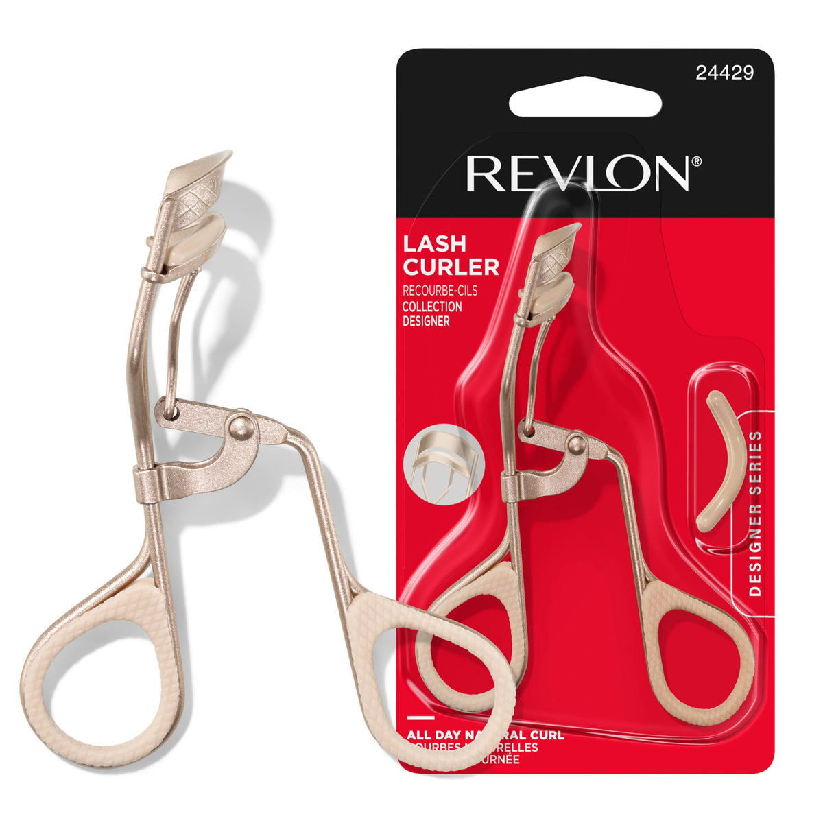 Discover the authentic Revlon Lash Curler for all-day volume and curl. 100% genuine product for stunning lashes.
