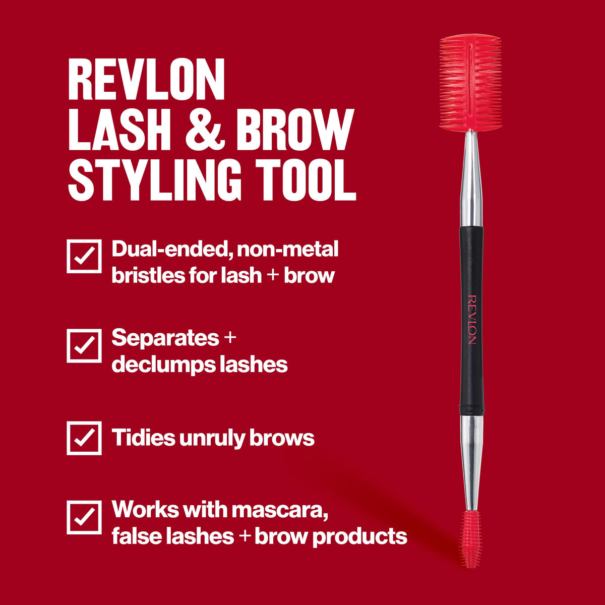 Shop the Revlon Lash & Brow Styling Tool, a dual-ended, non-metal tool for perfect lashes and brows. Verified by CuratCart.
