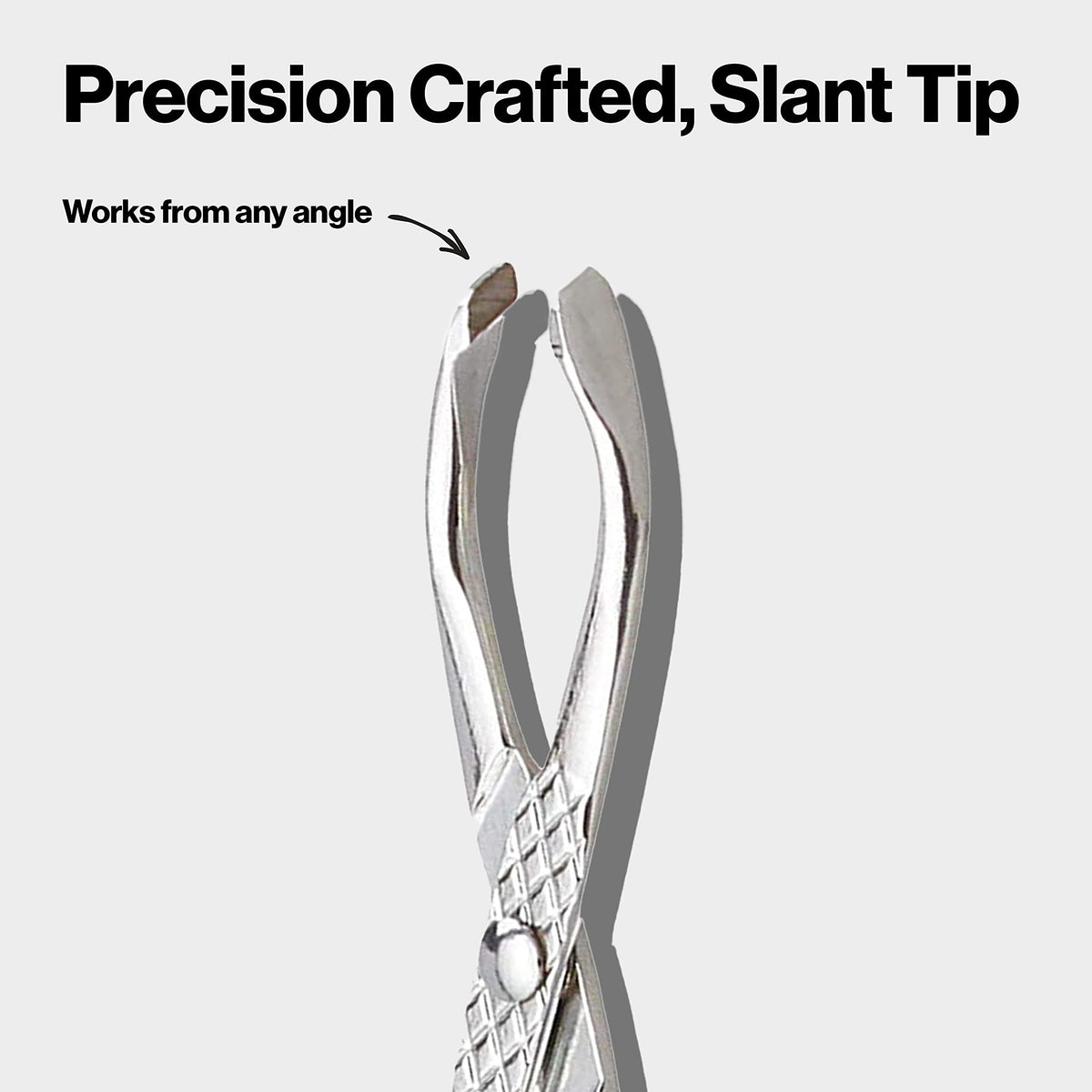 Revlon PerfecTweeze Slant Tip Tweezer features precision-crafted design, ensuring perfect tweezing from any angle. Available at Curat Cart.