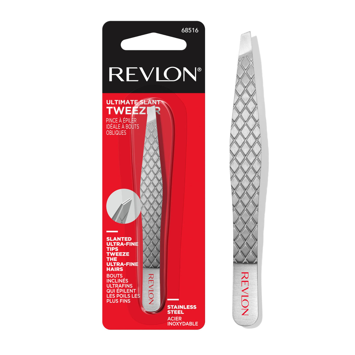 Discover the Revlon Ultimate Slant Tweezer, 100% genuine, crafted for precise hair removal and impeccable grooming.