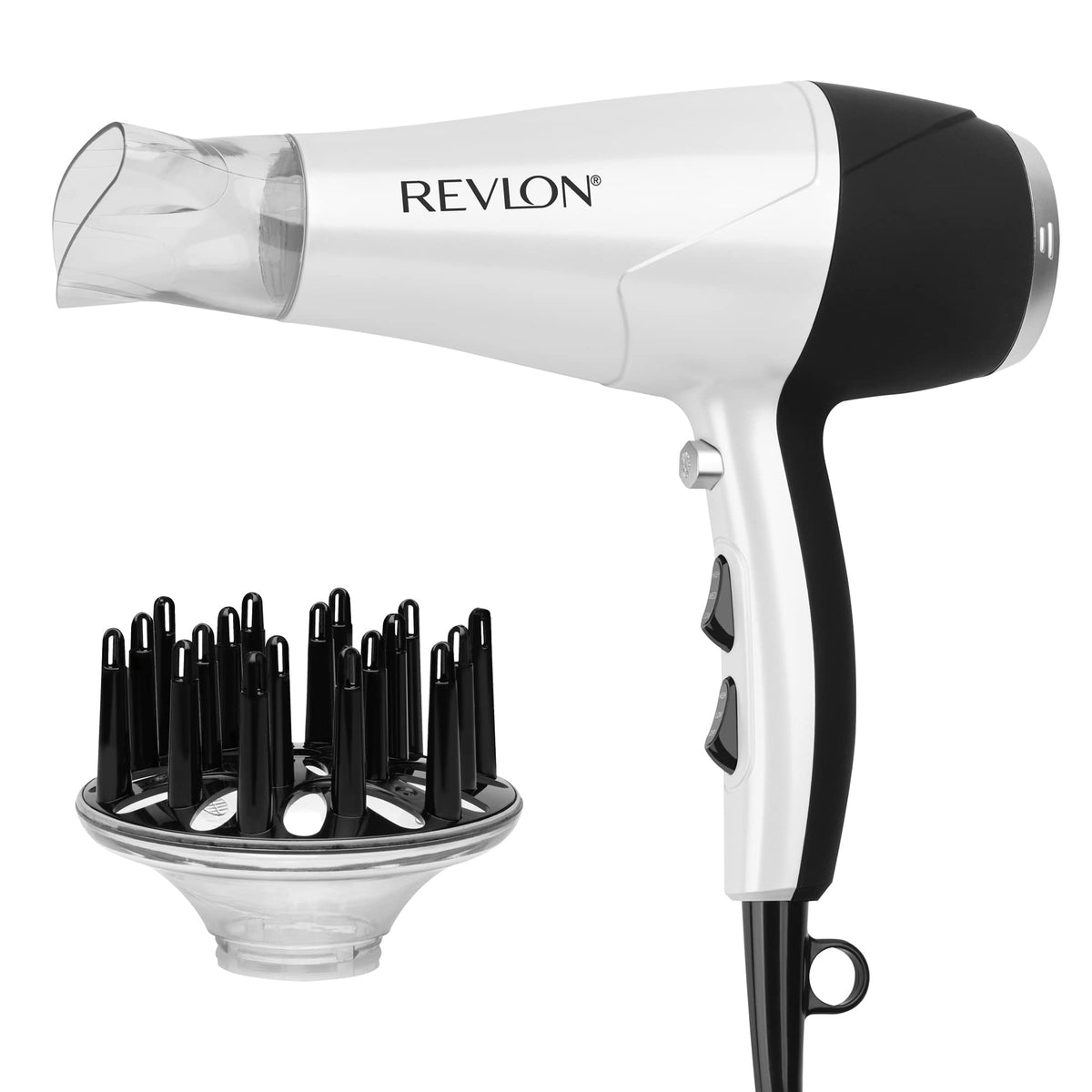 100% Genuine REVLON Volume Booster Hair Dryer featuring a sleek design and styling nozzle for effortless volume.