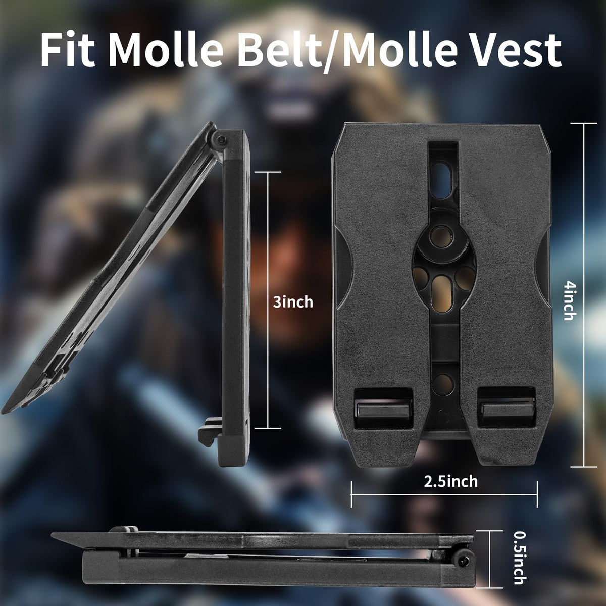 REXTECH Molle Attachments, 100% Authentic and available in India at Curat Cart, designed for Molle belts and vests.