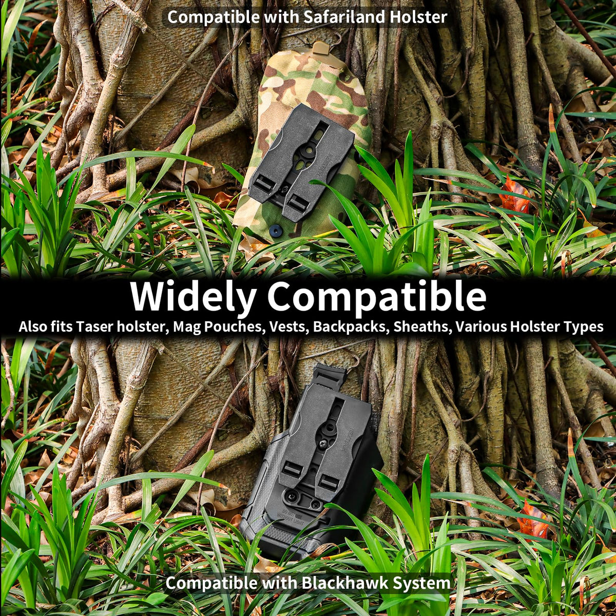 REXTECH Molle Attachments offer unmatched compatibility with various holster types, exclusively curated by Curat Cart.