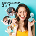 Authentic RHOS Folding Brush with Mirror, perfect for on-the-go styling and touch-ups, ideal for women.