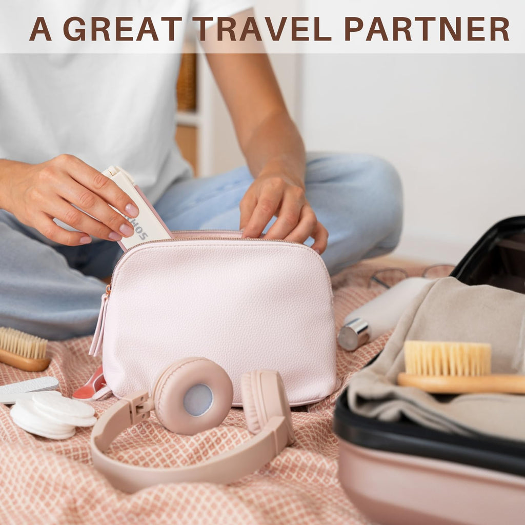 RHOS folding brush with mirror, perfect for travel. Available online in India. Order now for convenience!