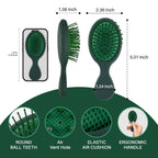 RHOS Folding Brush with Mirror for women, featuring ergonomic handle and air vent design. Available online now!