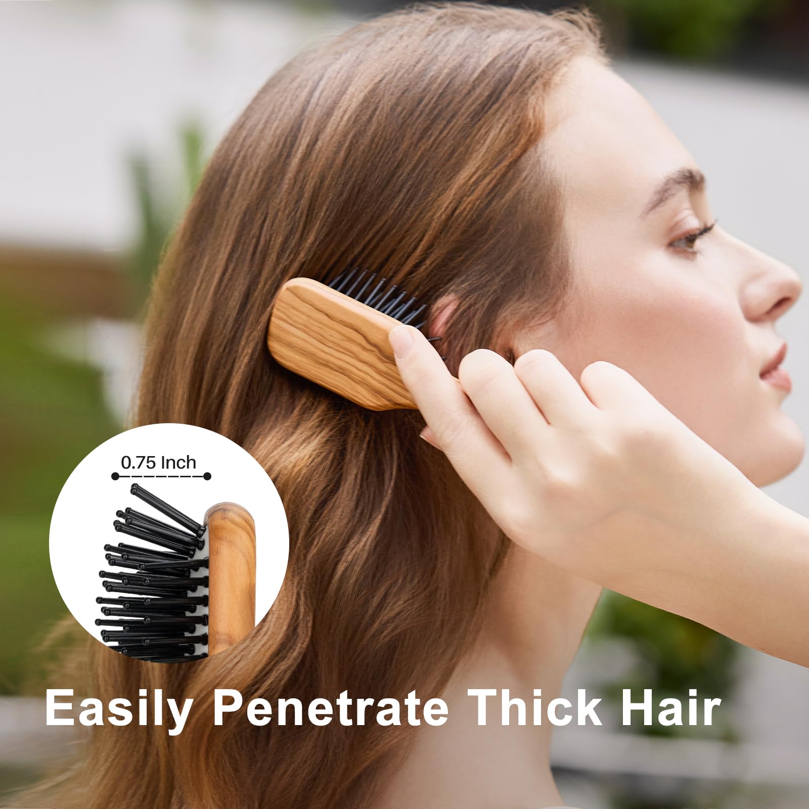 Premium imported RHOS folding brush with mirror, designed for women to effortlessly style thick hair.