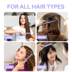 Premium imported RHOS folding brush with mirror, ideal for all hair types: long, short, curly, or bangs.