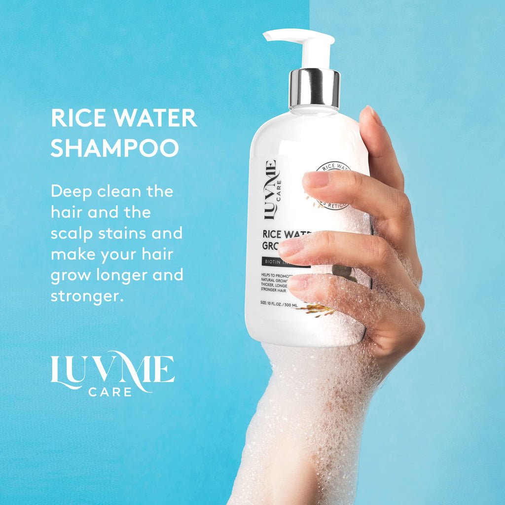 Rice Water Hair Thickening Shampoo enriches hair health. 100% Authentic and available in India at Curat Cart.