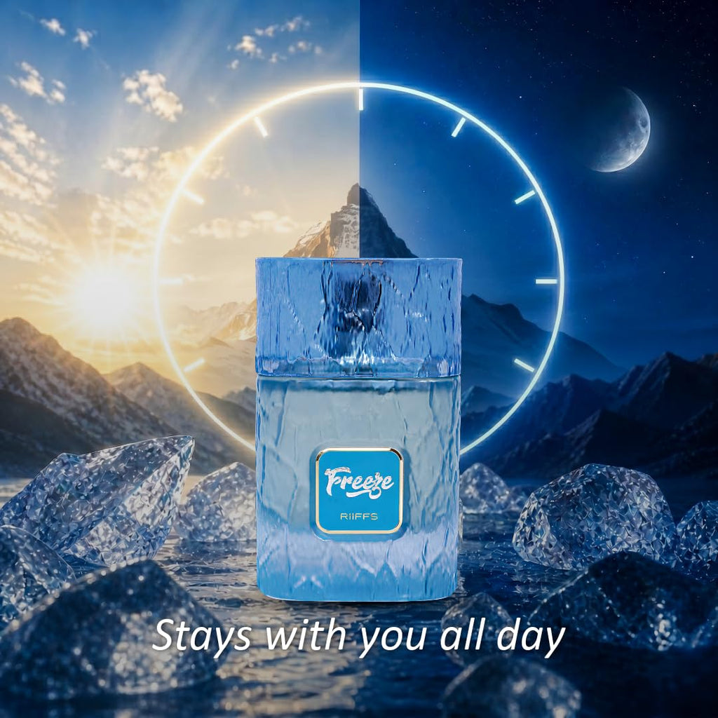 Riiffs Freeze Eau de Parfum offers all-day freshness, specially curated by Curat Cart for discerning consumers in India.