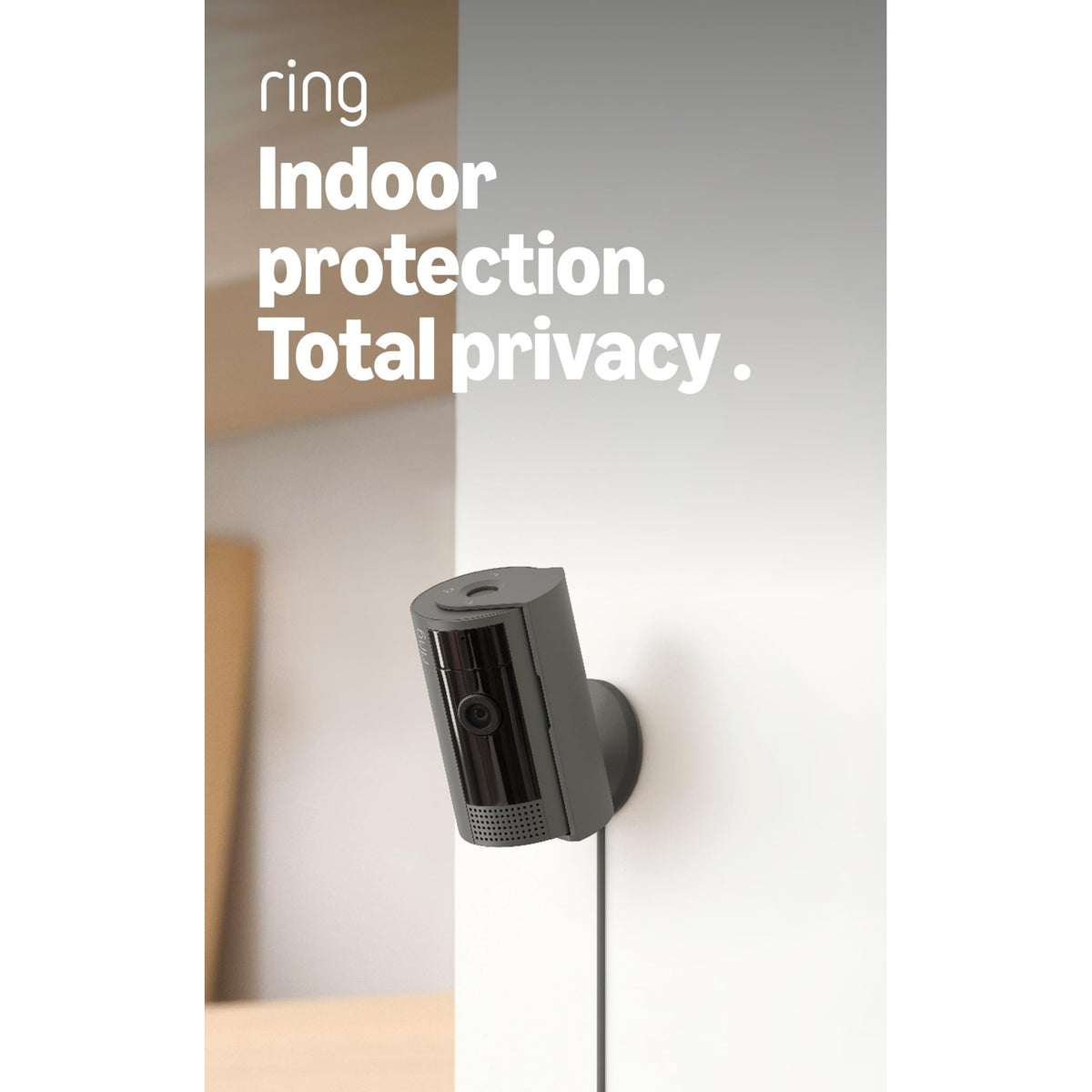 The Ring Indoor Cam Security 1080p HD offers official packaging, ensuring total privacy and high-quality protection for your home. Available at Curat Cart.