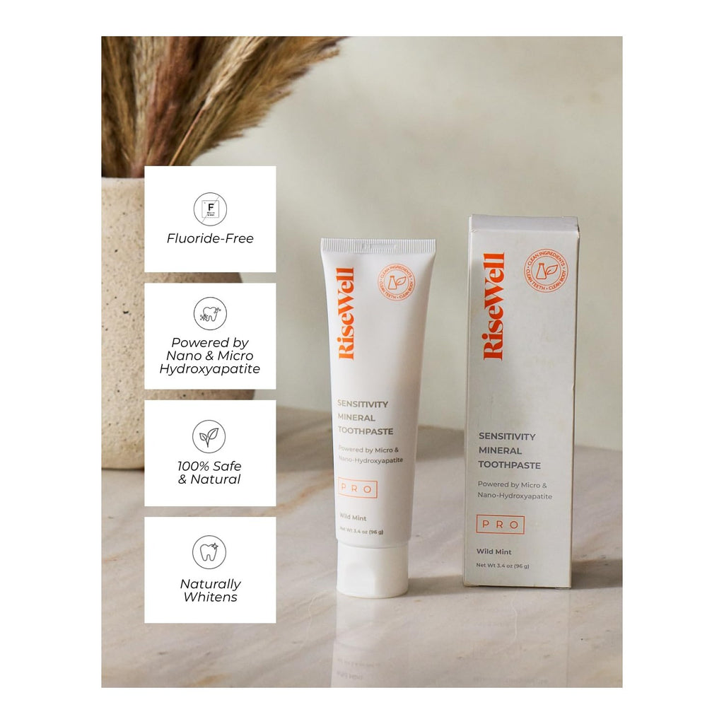 RiseWell PRO Nano Hydroxyapatite Toothpaste, 100% Authentic, fluoride-free, available at Curat Cart in India.