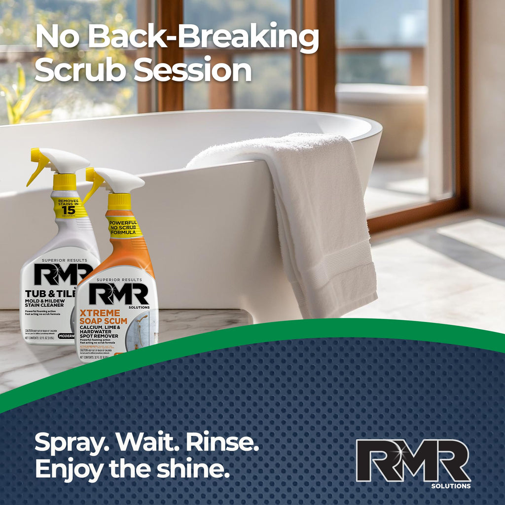 Discover the RMR Bathroom Breakthrough Bundle, a premium import for effortless cleaning. Available at Curat Cart. Enjoy the shine.