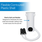 RMS Deluxe Sock Aid features a soft, flexible shell for easy sock application. Perfect for daily use, available at Curat Cart.