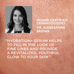 RoC Hyaluronic Acid Night Serum Capsules, dermatologist Dr. Aleksandra Brown endorses hydration for youthful skin.