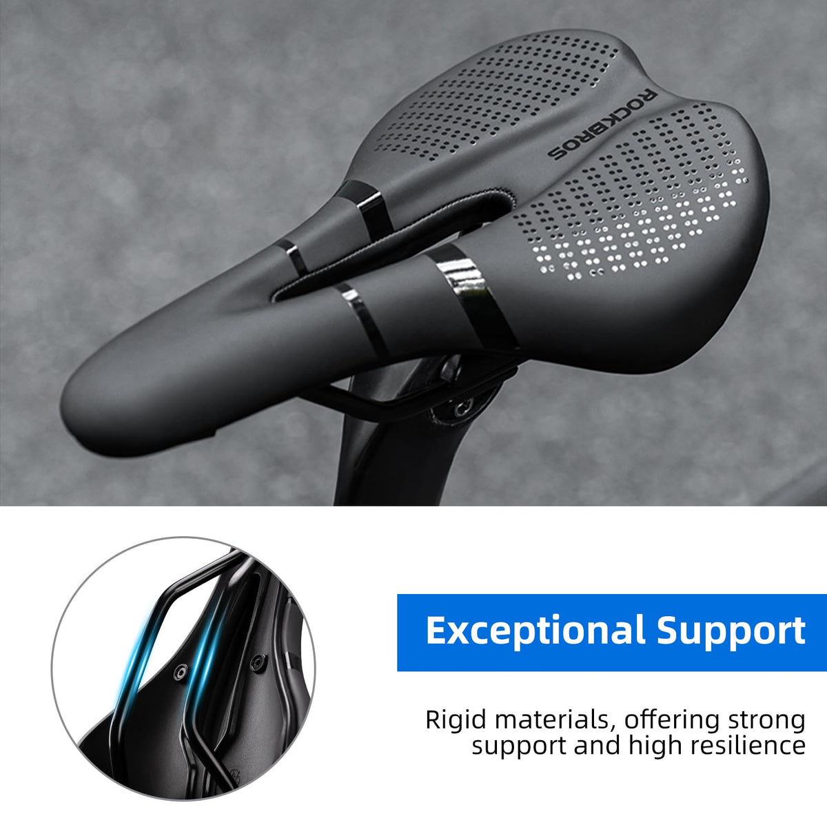 Discover the ROCKBROS Waterproof Bicycle Saddle, specially curated by Curat Cart for exceptional support and resilience.