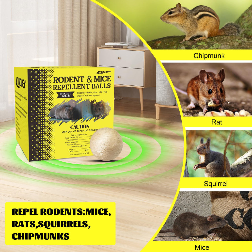 Rodent & Mice Repellent Balls available at Curat Cart, effectively repels rodents like mice, rats, and squirrels. 100% Authentic and in stock.