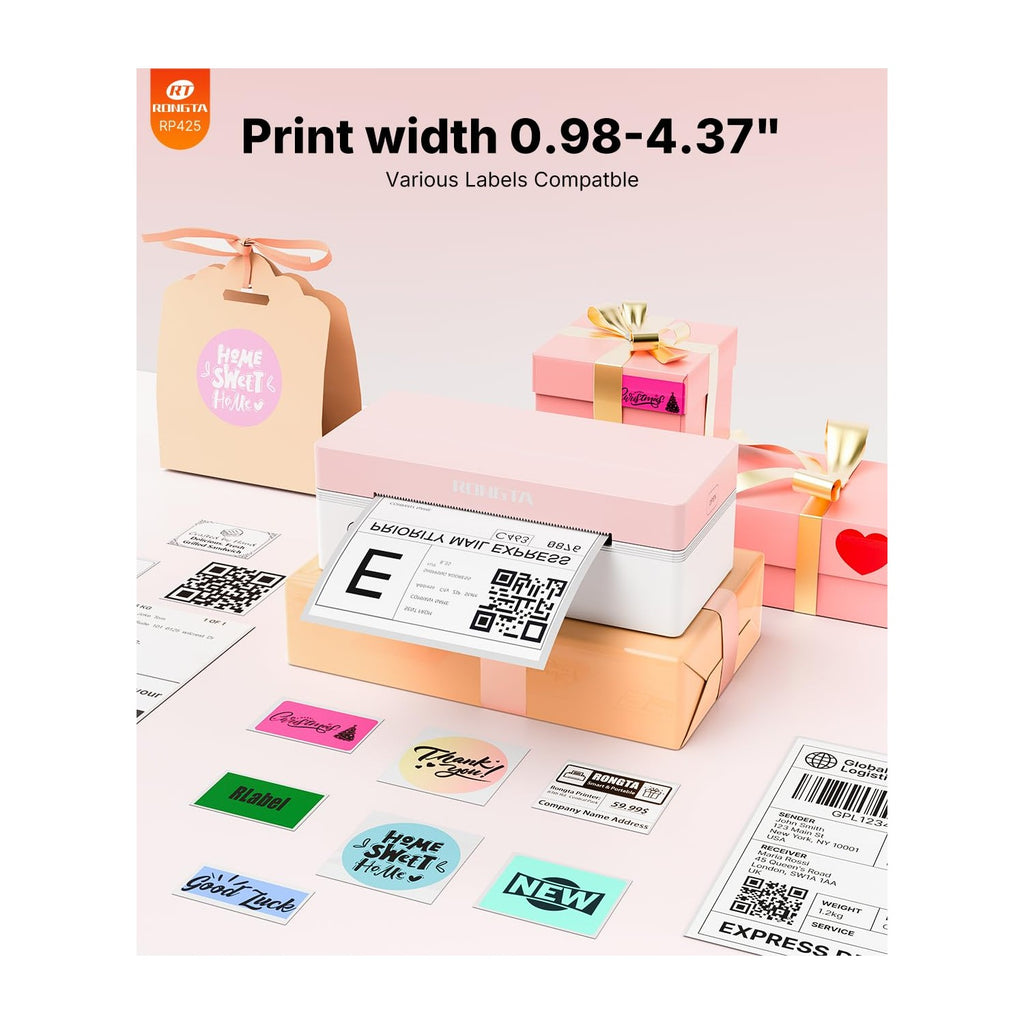 Discover the Rongta Bluetooth Thermal Label Printer, specially curated by Curat Cart for versatile label printing needs in India.