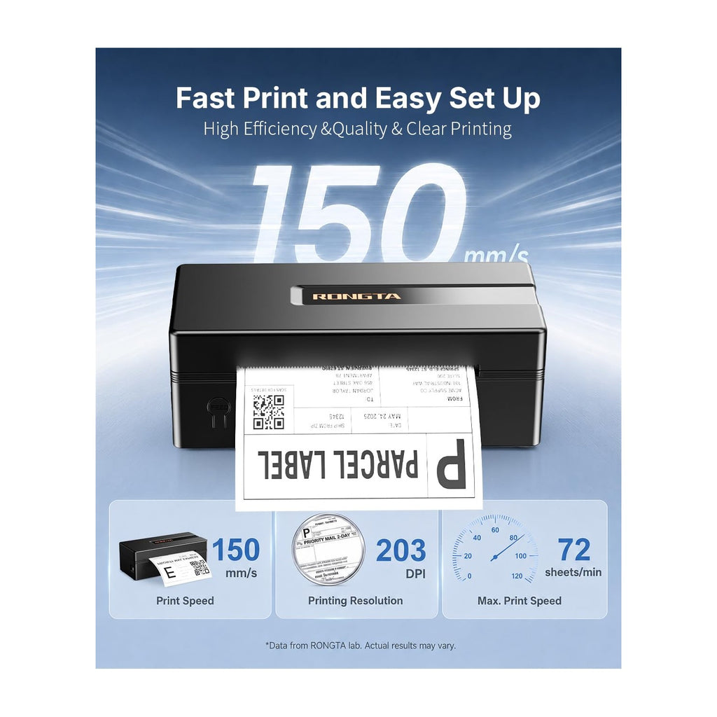 Rongta Bluetooth Thermal Printer offers premium import quality with fast print speeds, available at Curat Cart. Perfect for efficient labeling.