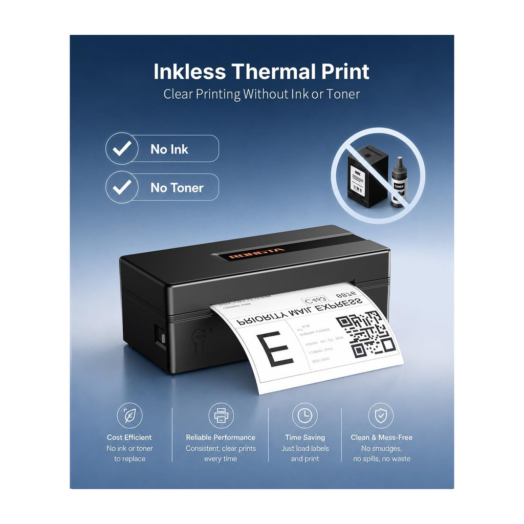 Rongta Bluetooth Thermal Printer offers inkless printing without toner, exclusively from Curat Cart for efficient, mess-free use.