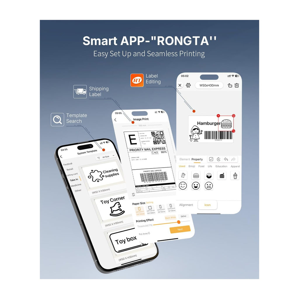 Discover the Rongta Bluetooth Thermal Printer with a smart app for easy setup and seamless printing, perfect for efficient labeling. Shop now at Curat Cart.