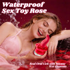 Experience the waterproof Rose Toy Tongue Vibrator for intense pleasure. 100% Authentic, available at Curat Cart in India.