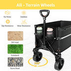 Discover the ROSONG Collapsible Wagon Cart with all-terrain wheels, specially curated by Curat Cart for effortless mobility on various surfaces.