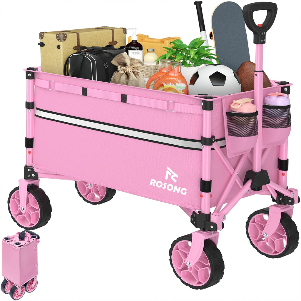 Discover the ROSONG Collapsible Wagon Cart, perfect for transporting goods effortlessly. Ideal for picnics and daily use. Available at Curat Cart.