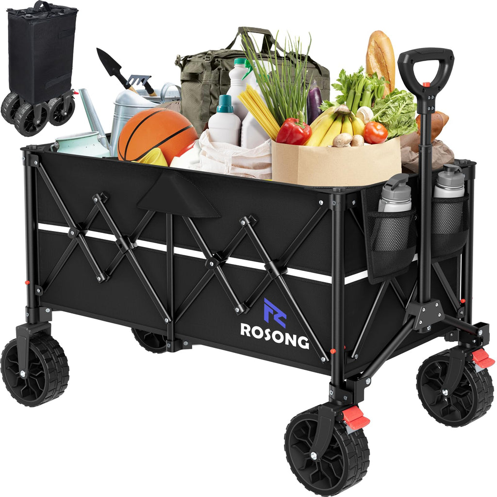 Explore the ROSONG Collapsible Wagon Cart—100% Authentic and available in India at Curat Cart, perfect for transporting goods effortlessly.