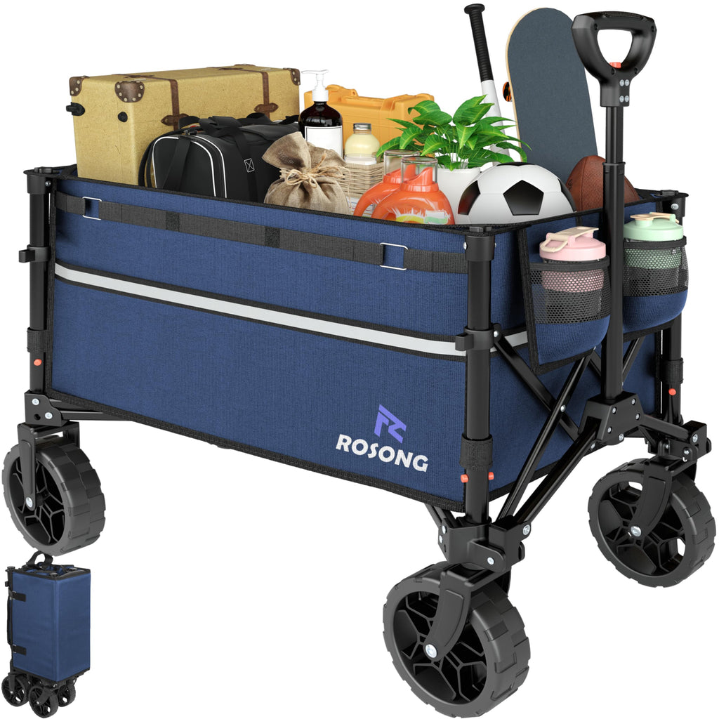 Discover the premium imported ROSONG Collapsible Wagon Cart, perfect for versatile storage and outdoor activities. Available at Curat Cart.
