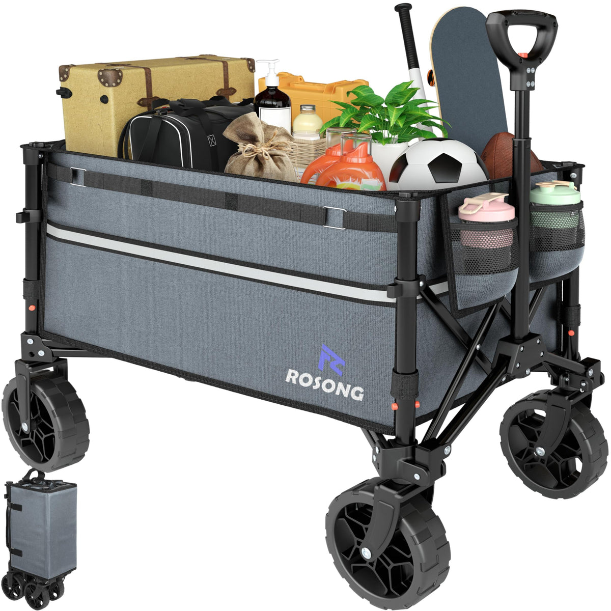 Discover the ROSONG Collapsible Wagon Cart, perfect for outdoor adventures. 100% Authentic, available at Curat Cart in India.