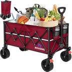 ROSONG Collapsible Wagon Cart in high-quality finish, ideal for transporting groceries and outdoor gear. Available at Curat Cart.