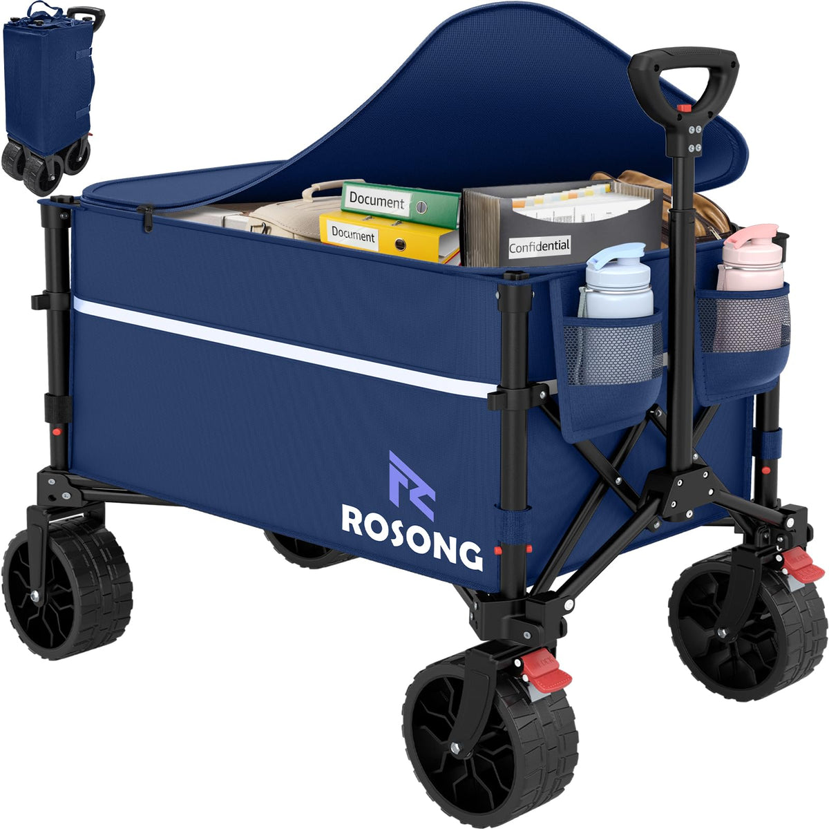 Discover the ROSONG Collapsible Wagon Cart, perfect for daily use. Convenient storage for all your essentials at Curat Cart.