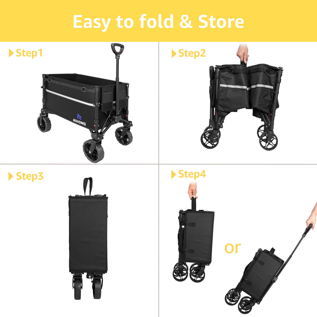 Discover the ROSONG Collapsible Wagon Cart, easy to fold and store. 100% Authentic, available at Curat Cart in India.