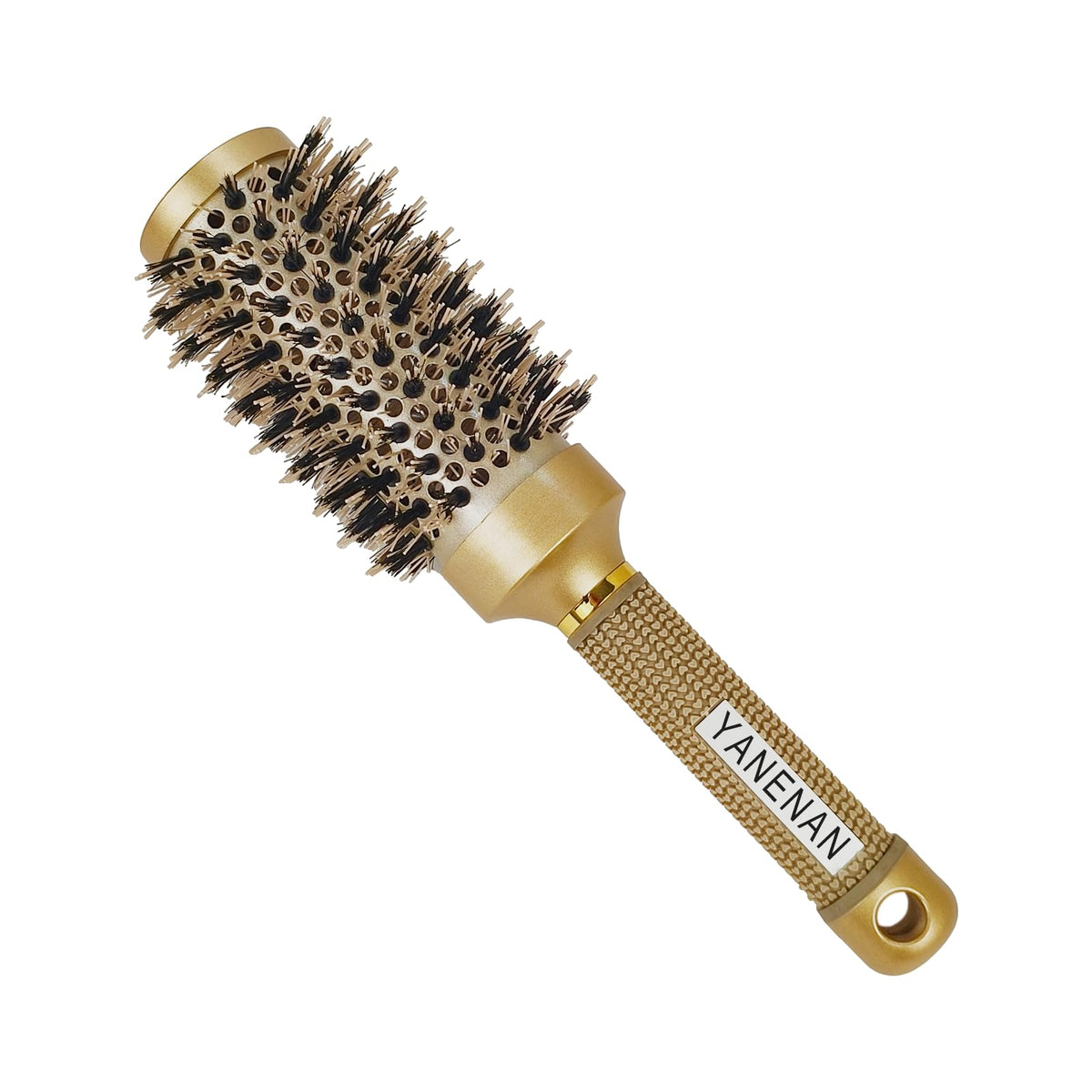 Experience the premium imported boar bristle round brush, designed for effortless styling. Available at Curat Cart.