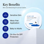 Round Lab Birch Juice Moisturizing Sun Cushion in high-quality packaging, ideal for sensitive skin. Available at Curat Cart.