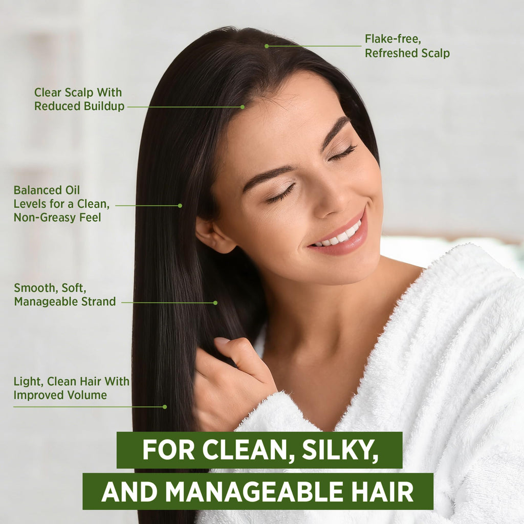 Authentic Roycederm Tea Tree Body Wash & Soap helps clear scalp buildup for clean, silky, and manageable hair.